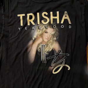 Trisha Yearwood Concert Shirt Adult Large Black World Tour 2014 - 2016 w/ Garth